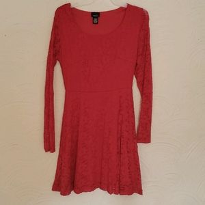 Red lace dress!
